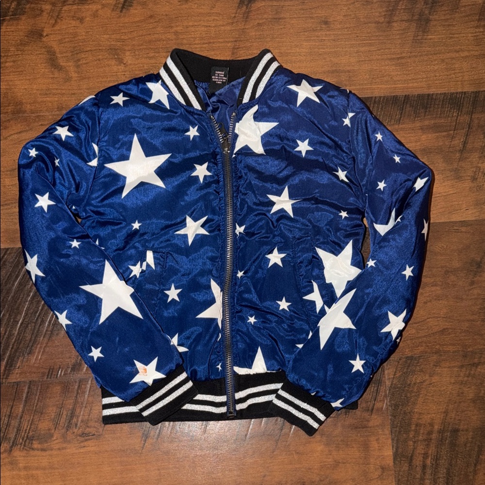Forever 21 Blue Star Puffer Jacket